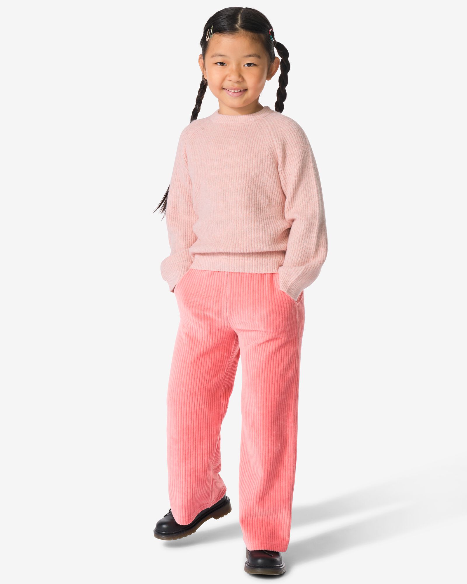 pantalon velours corduroy rose rose - 30834503PINK - HEMA