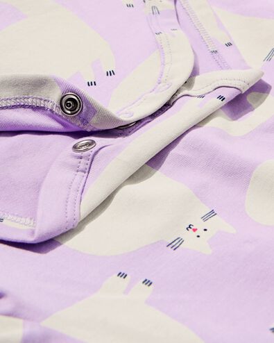 Body aus Baumwolle mit Stretch, Katze violett violett - 33307240PURPLE - HEMA