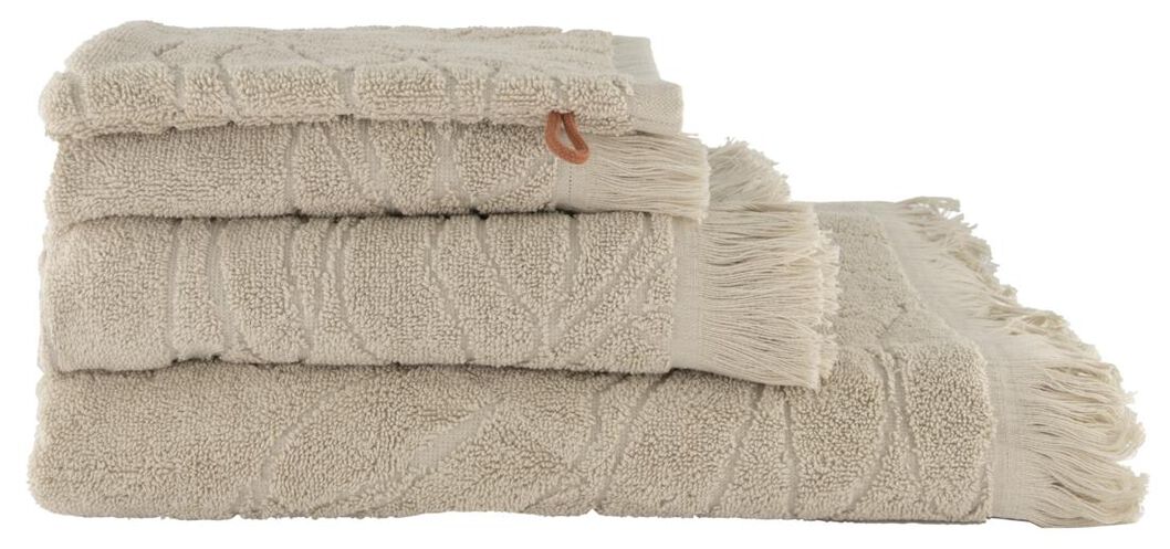 affix Draad Schuur handdoek - zware kwaliteit bladeren zand - HEMA