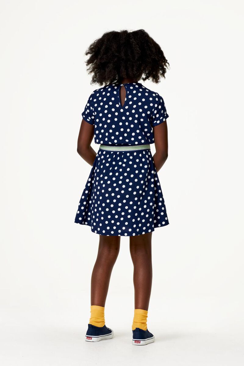 Kinder-Kleid, Punkte dunkelblau dunkelblau - 1000023306 - HEMA
