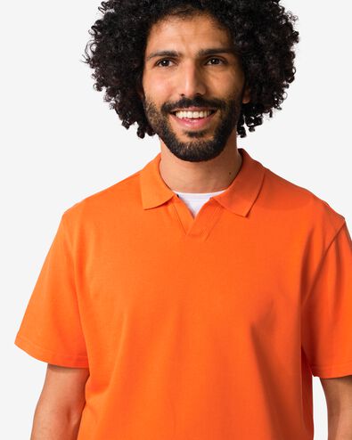 herenpolo Jack piqu&eacute; Koningsdag oranje oranje - 2100060ORANGE - HEMA
