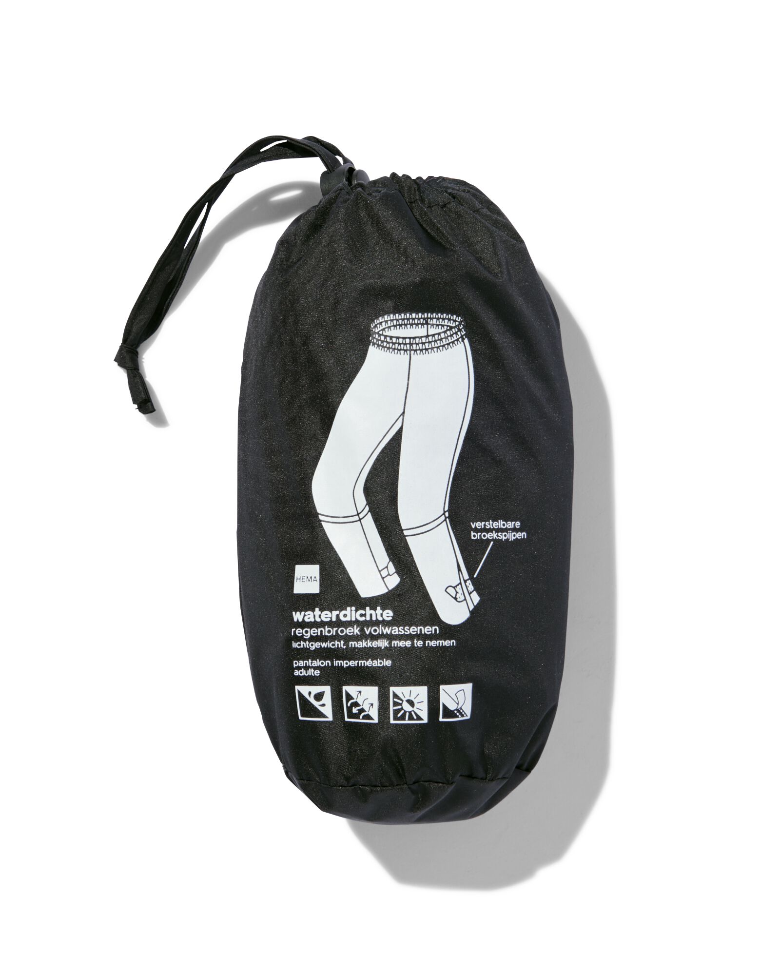 pantalon de pluie l&eacute;ger pour adulte  noir noir - 34440010BLACK - HEMA