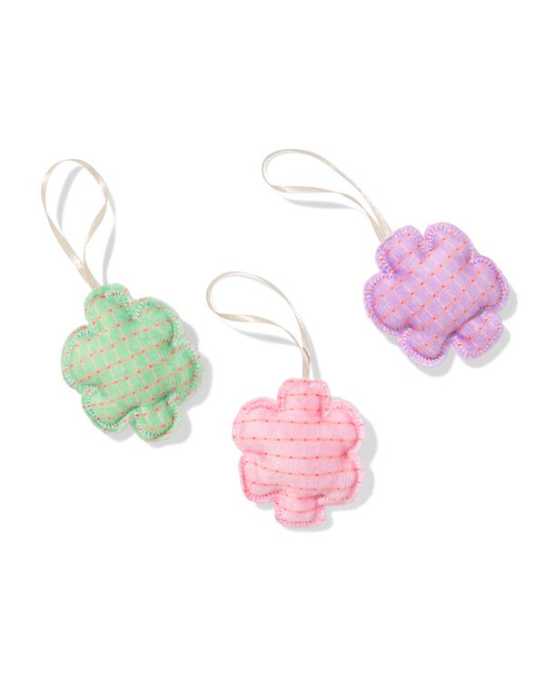 d&eacute;corations &agrave; suspendre de P&acirc;ques tissu fleurs - 3 pi&egrave;ces - 25800074 - HEMA