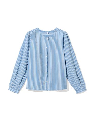 damesblouse Sally strepen blauw blauw - 36206890BLUE - HEMA