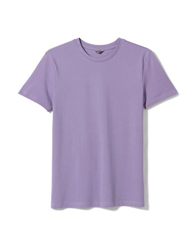 Herren-T-Shirt, Piqué violett M - 2115945 - HEMA