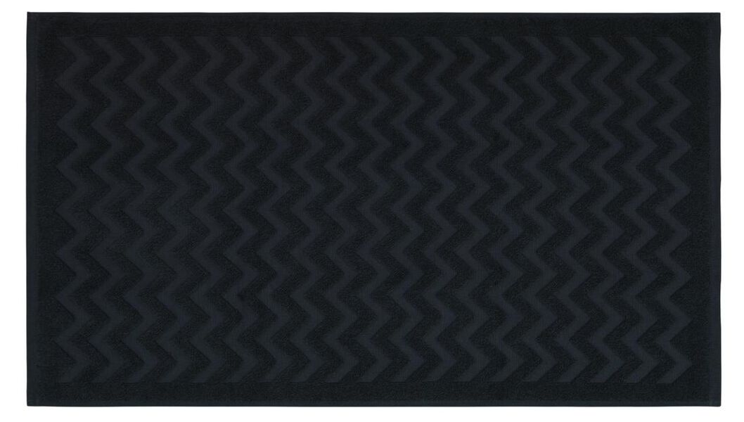 badmat zigzag donkerblauw 50x85 - 5210021 - HEMA