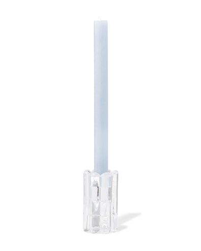 Kerzenst&auml;nder S aus Glas geriffelt, transparent - 13324183 - HEMA