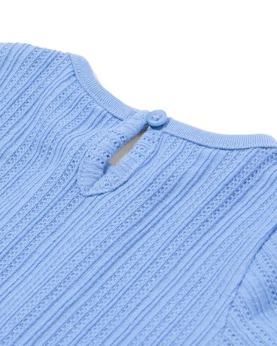 baby T-shirt rib blauw blauw - 33080770BLUE - HEMA
