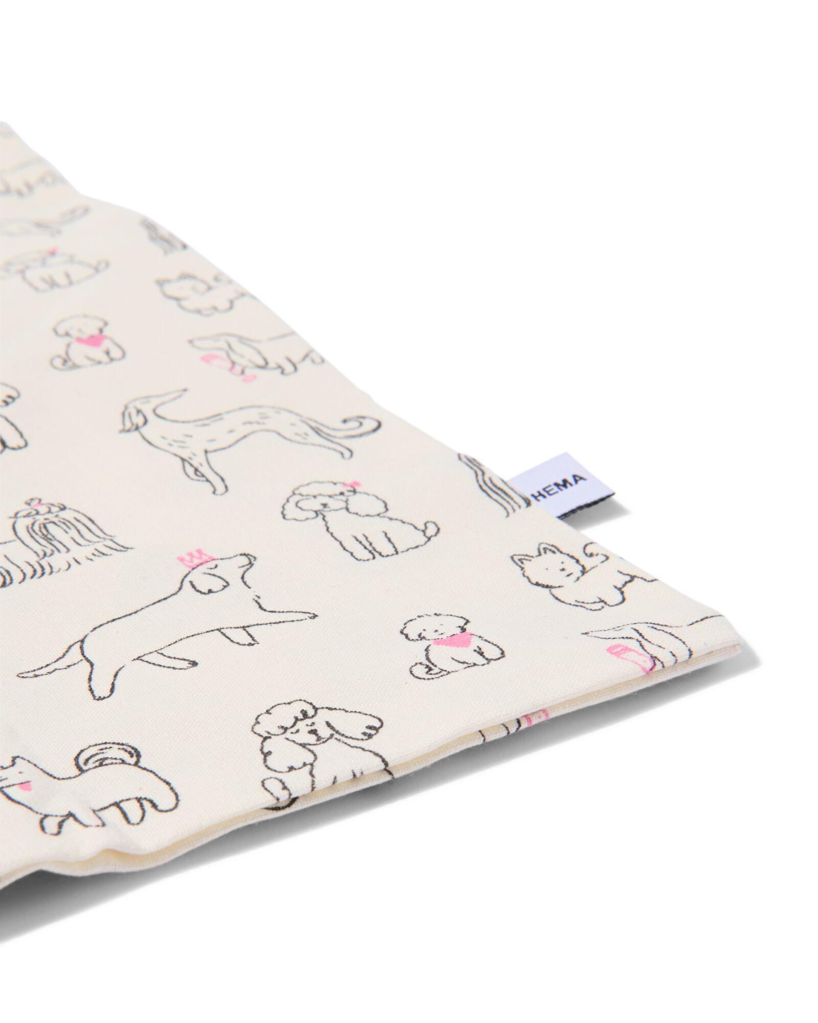 canvas tas 42x36cm hondendessin oprolbaar - 61104416 - HEMA