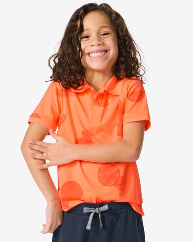 Kinder-Poloshirt, Orangen orange 110/116 - 30784168 - HEMA