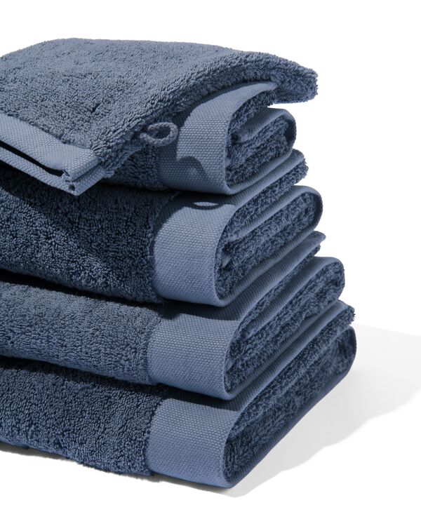 serviettes de bain - hôtel extra doux bleu moyen bleu moyen - 2000000079 - HEMA