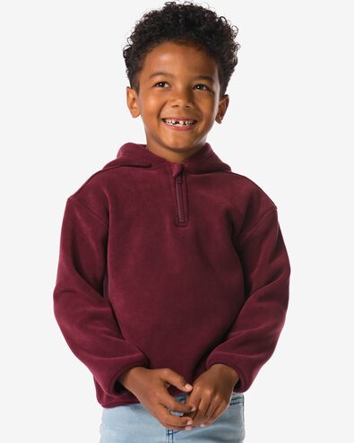 pull enfant polaire bordeaux - 30708106BURGUNDYRED - HEMA