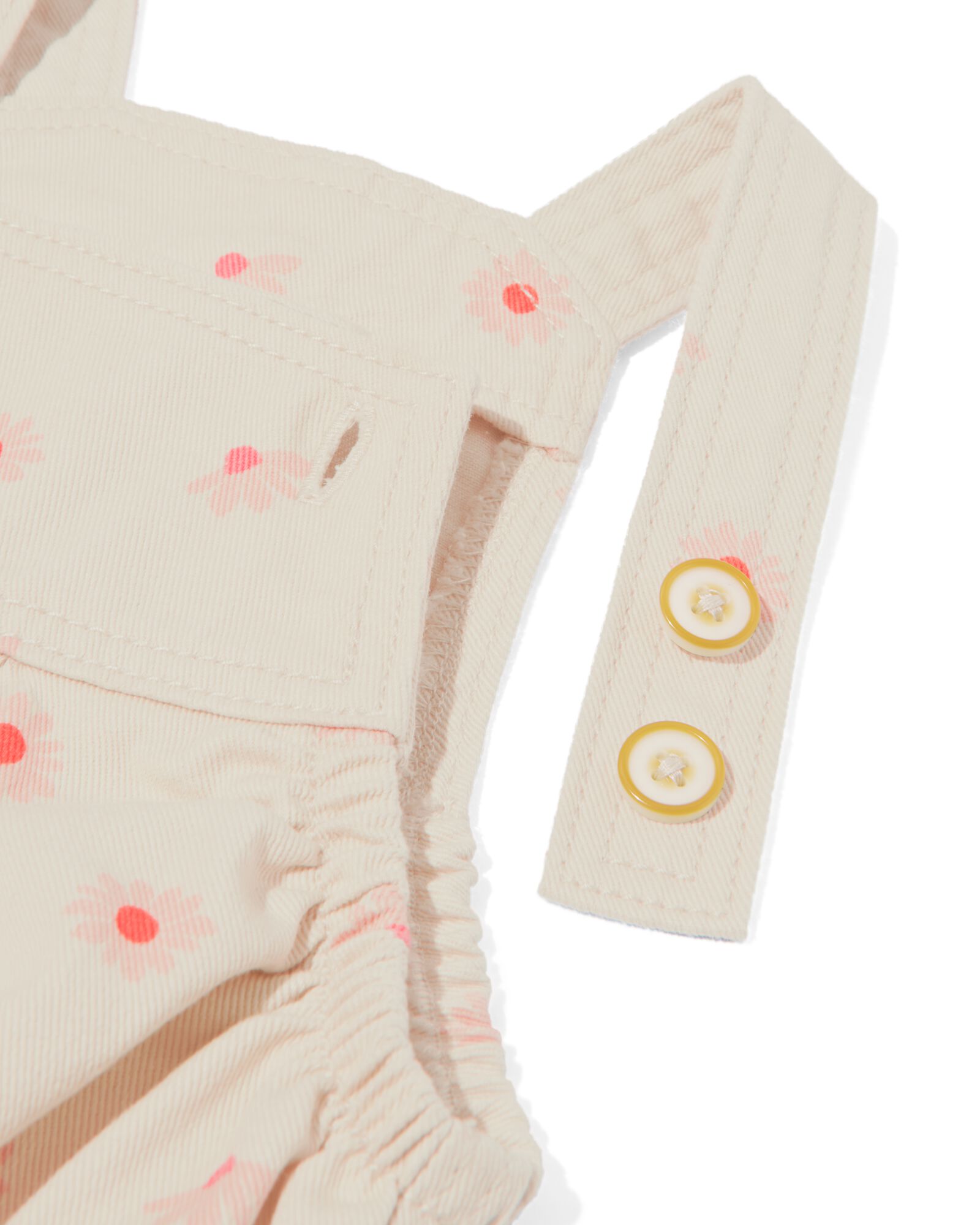 baby tuinbroek denim ecru ecru - 33041650ECRU - HEMA