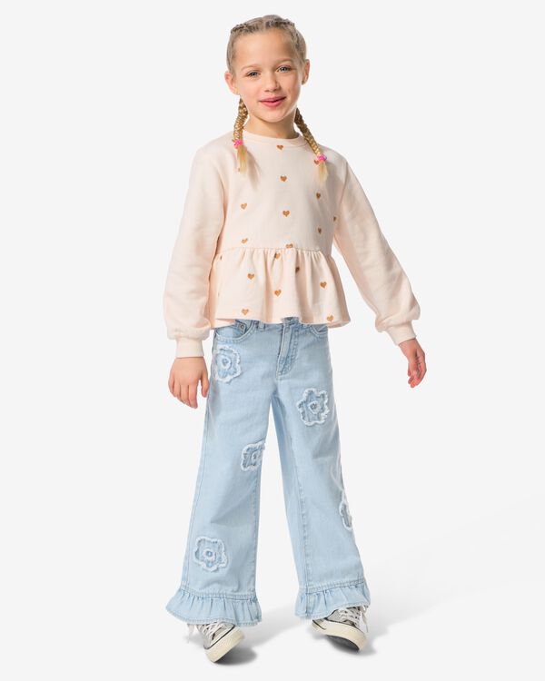 kinderbroek bloemen lichtblauw lichtblauw - 30839449LIGHTBLUE - HEMA