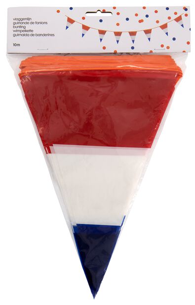 guirlande de drapeaux 10m rouge/blanc/bleu - 25200144 - HEMA