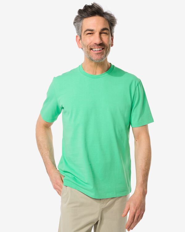 t-shirt homme relaxed fit vert vert - 2115401GREEN - HEMA