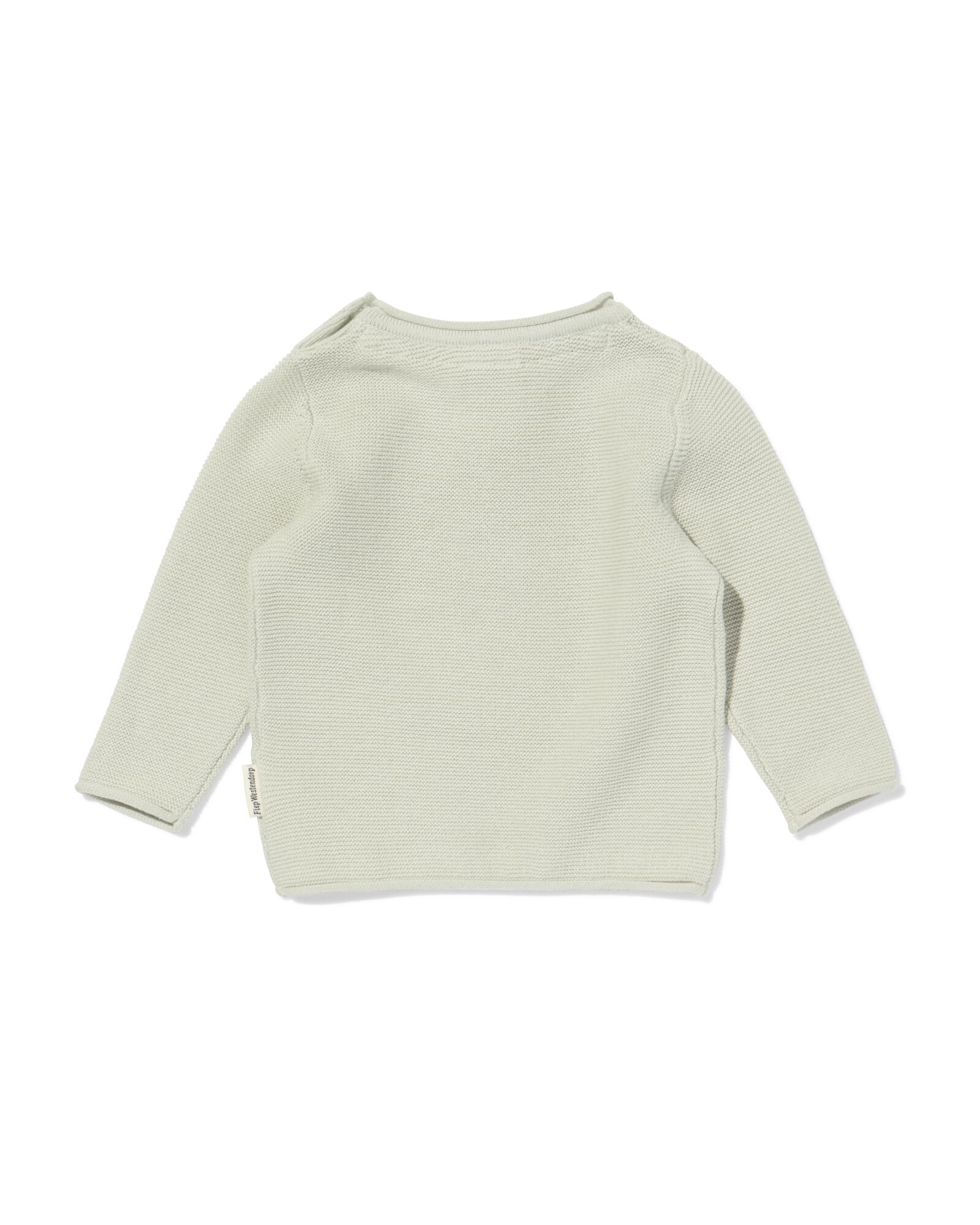 Takkie en Siepie newborn trui borduursel lichtgroen - 33442020LIGHTGREEN - HEMA