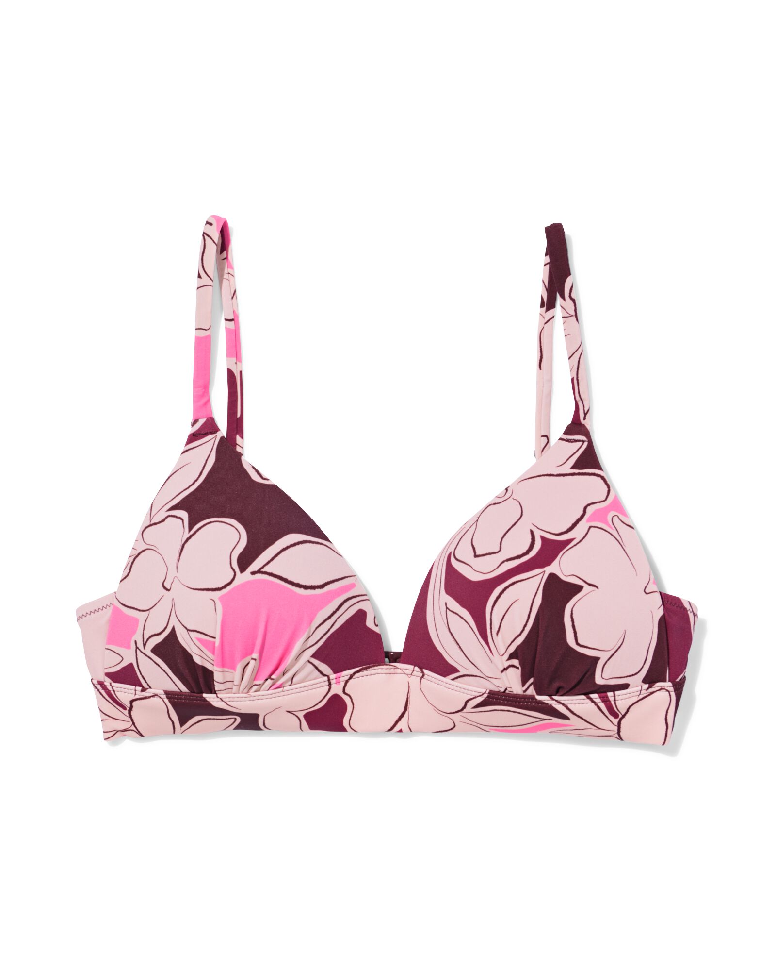 damesbikinitop Janna push-up bloemen roze roze - 22360300PINK - HEMA