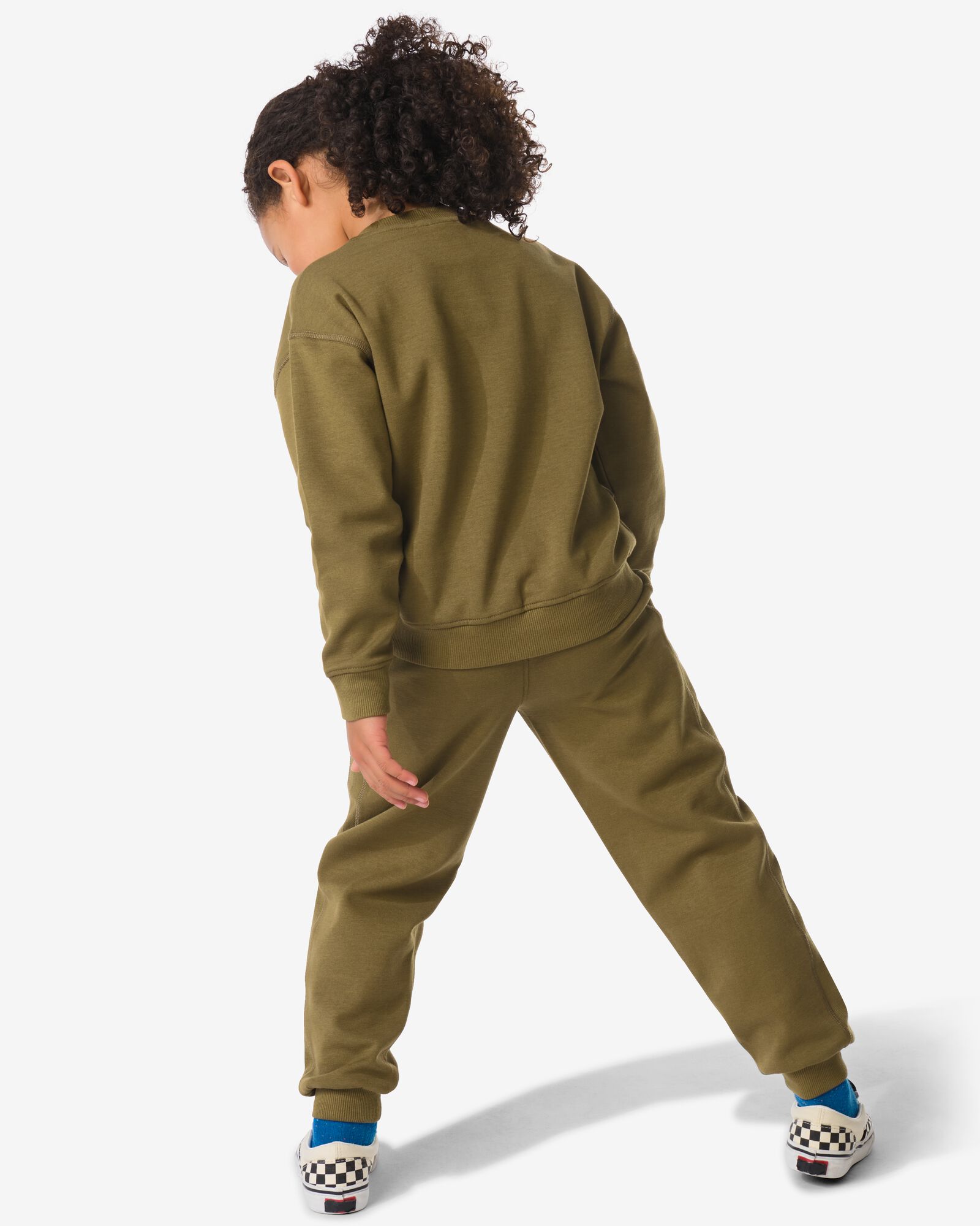 kinderkledingset trui en broek regular fit olive olive - 30711003OLIVE - HEMA