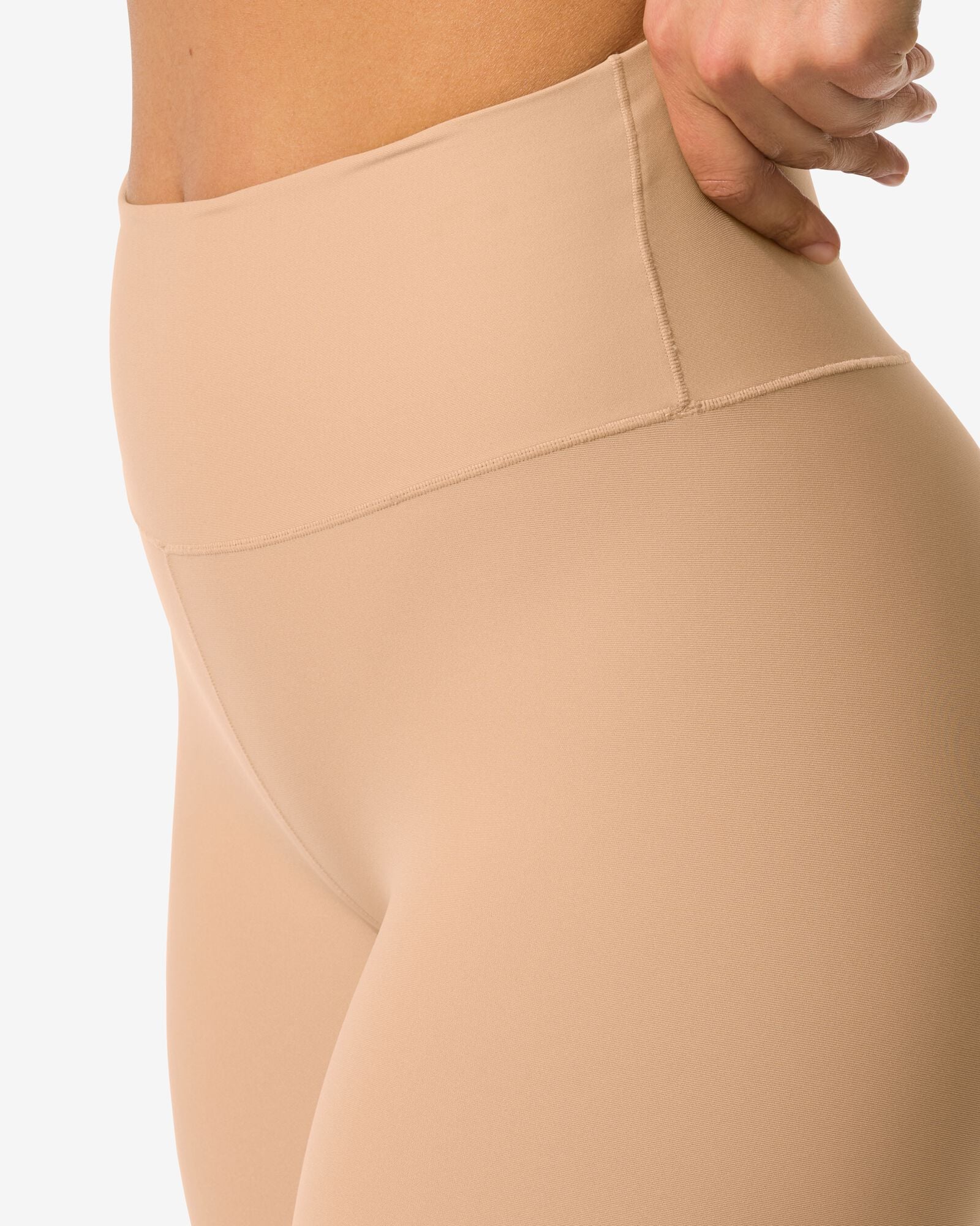 Damen-Radlerhose mit k&ouml;rperformenden Eigenschaften und hoher Taille beige beige - 21500728BEIGE - HEMA