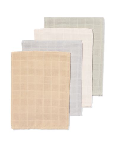 Mullwaschlappen 15 &times; 20 cm &ndash; 4 St&uuml;ck - 33305360 - HEMA