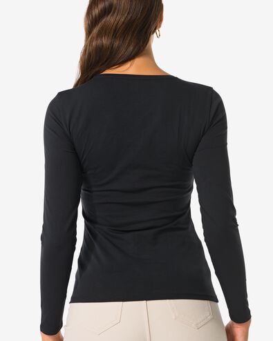 Damen-Shirt, Biobaumwolle schwarz schwarz - 1000010400 - HEMA