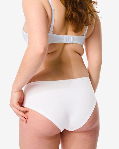 dames hipsters stretch katoen - 2 stuks wit wit - 1000030309 - HEMA