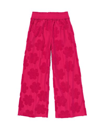 Legging enfant large &eacute;ponge fleurs rose rose - 30843537PINK - HEMA