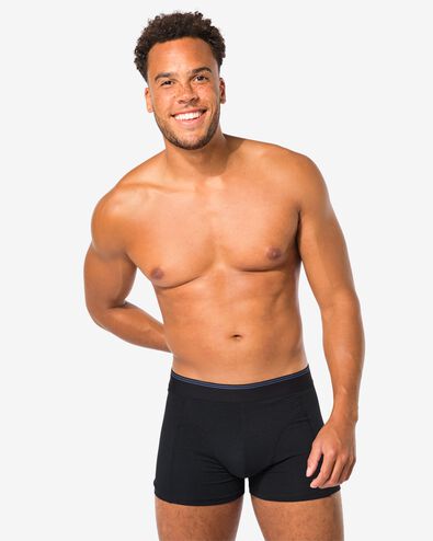 2 boxers homme mod&egrave;le court avec bambou noir - 1000012117 - HEMA