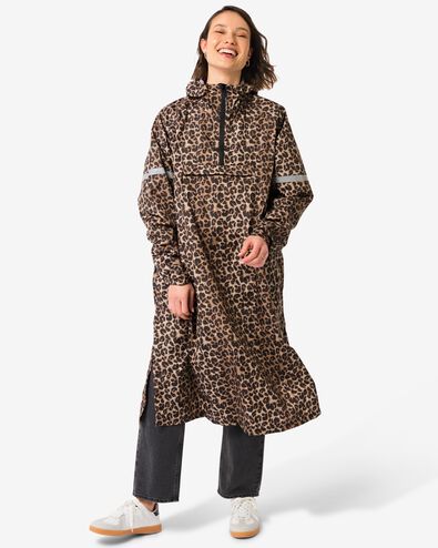 regenponcho voor volwassenen luipaard multi multi - 34440185MULTI - HEMA