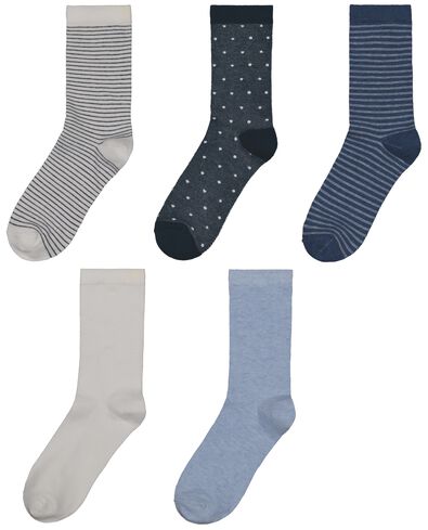 5 paires de chaussettes femme bleu 35/38 - 4250321 - HEMA