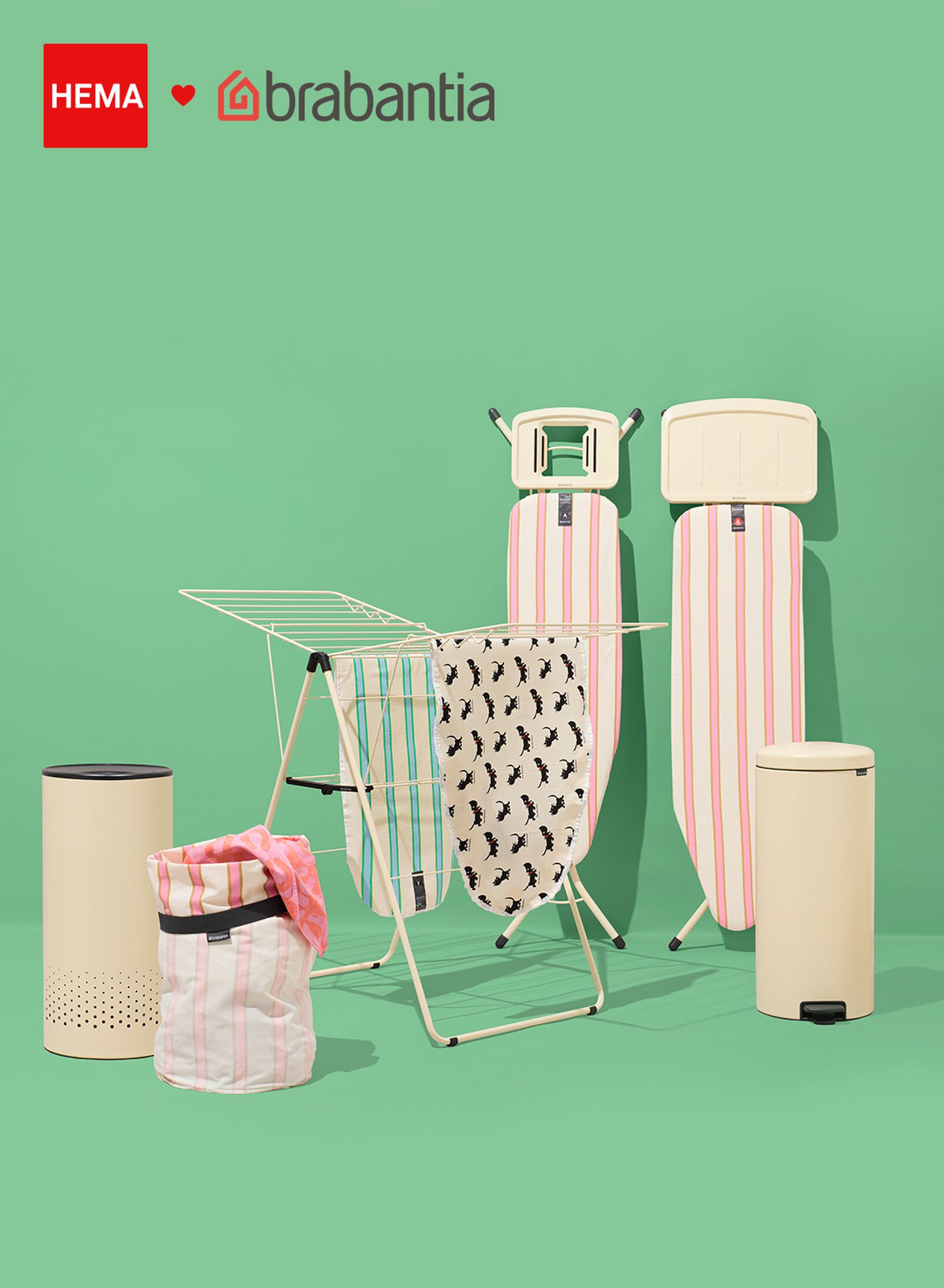 planche &agrave; repasser B Brabantia pour centrale vapeur 124x38 cm rayures roses - 20500264 - HEMA