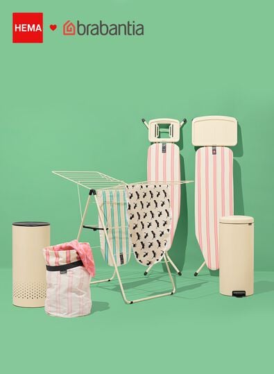 planche &agrave; repasser B Brabantia pour centrale vapeur 124x38 cm rayures roses - 20500264 - HEMA