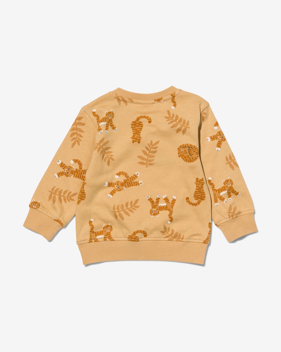 baby sweater tijger beige - 1000029749 - HEMA