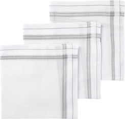 3er-Pack Taschentücher, grau, 40 x 40 cm - 1400002 - HEMA
