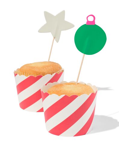 moules &agrave; muffins de No&euml;l en papier - 6 pi&egrave;ces - 25600202 - HEMA