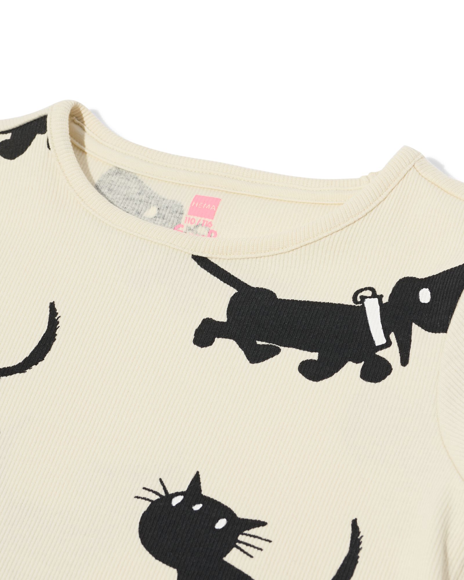 Takkie und Siepie Kindernachthemd gerippt wei&szlig; - 23040280WHITE - HEMA