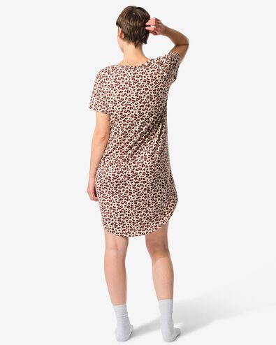 damesnachthemd micro  beige beige - 23400790BEIGE - HEMA