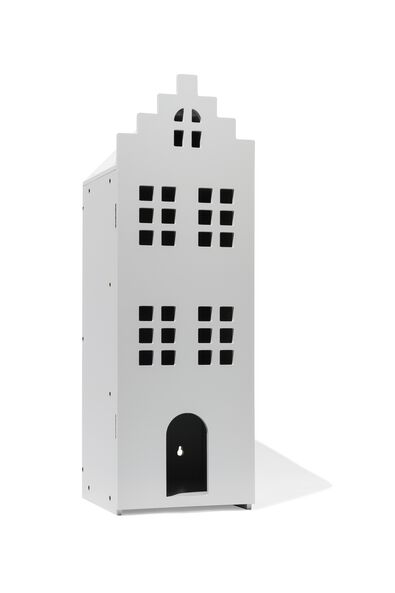 Grachtenhaus, Holz, 24.5 x 25 x 75 cm, grau - 15130162 - HEMA