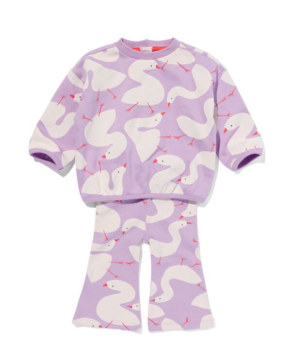 lot sweat et legging évasé pour bébé oie violet violet - 33042450PURPLE - HEMA