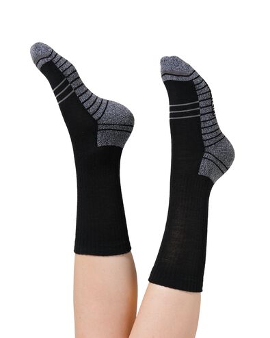 chaussettes de randonnée avec laine noir noir - 1000025158 - HEMA