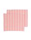 placemats katoen 35x45 roze met strepen - 2 stuks - 5350022 - HEMA