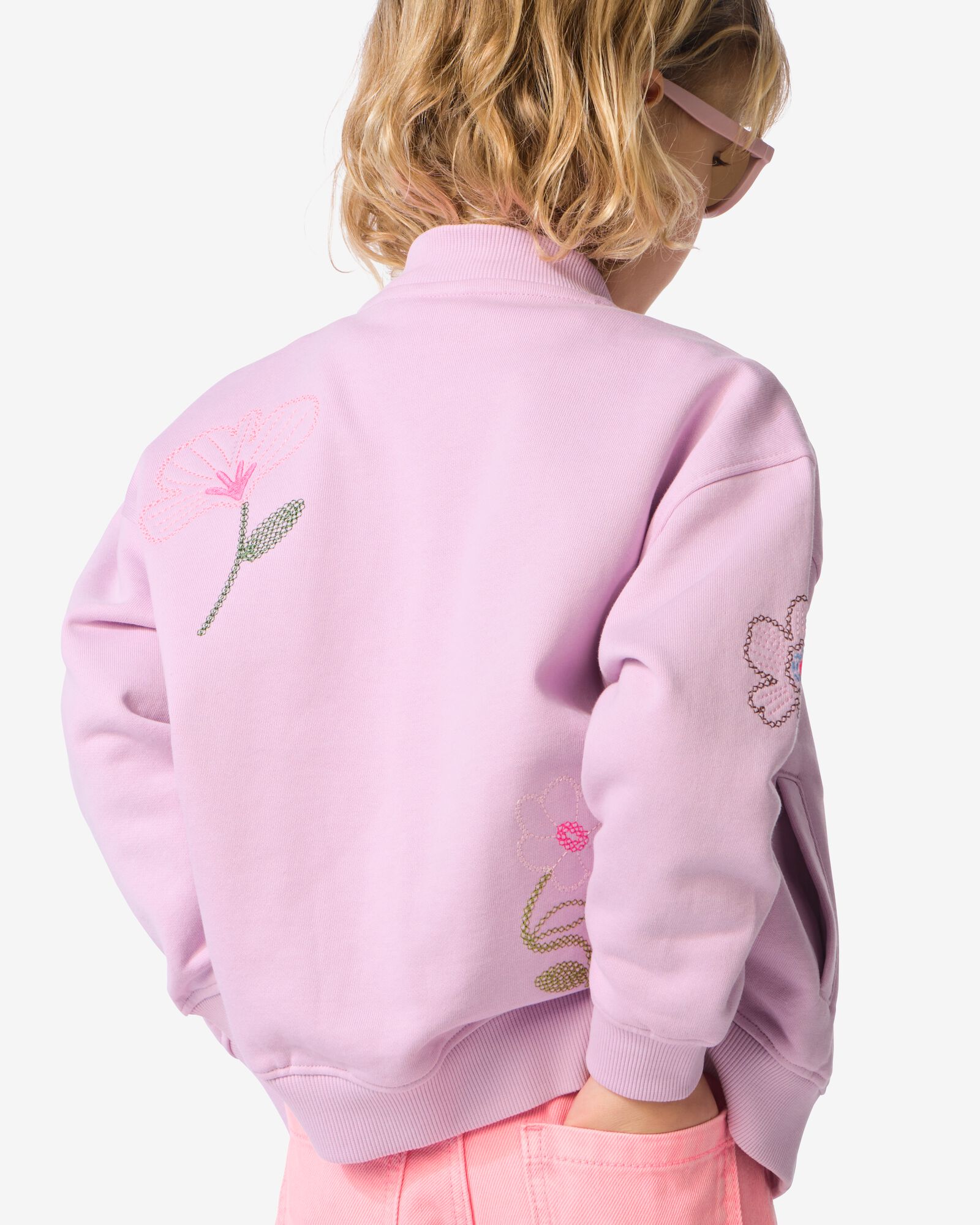 kindervest jersey bloemen ecru ecru - 30847718ECRU - HEMA