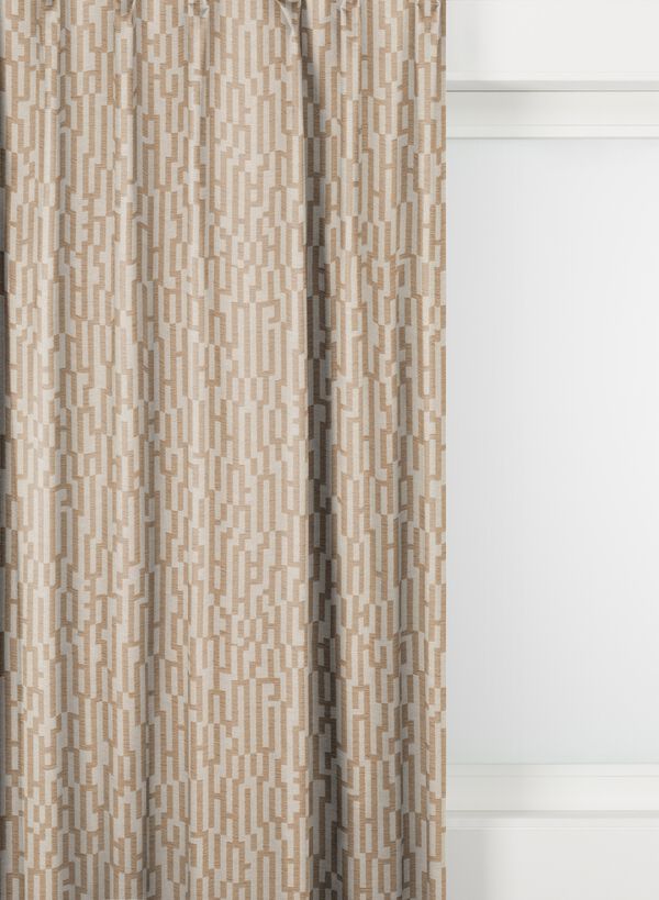 gordijnstof Andel lichtdoorlatend kabel ecru-zand - 46032838 - HEMA