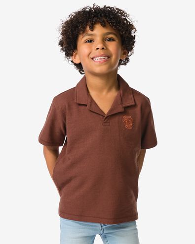Kinderpoloshirt braun braun - 30714104BROWN - HEMA