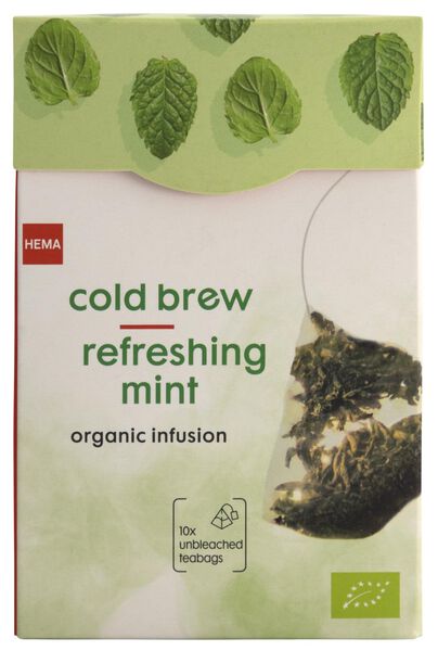 10 sachets de cold brew green thee menthe poivrée bio - 17120011 - HEMA