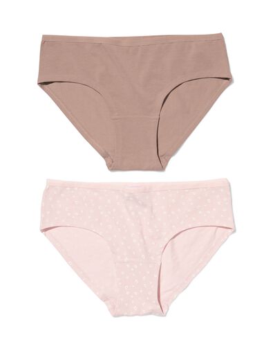 Damen-Hipster aus Baumwolle, Blumen &ndash; 2 St&uuml;ck hellrosa hellrosa - 19602173LIGHTPINK - HEMA