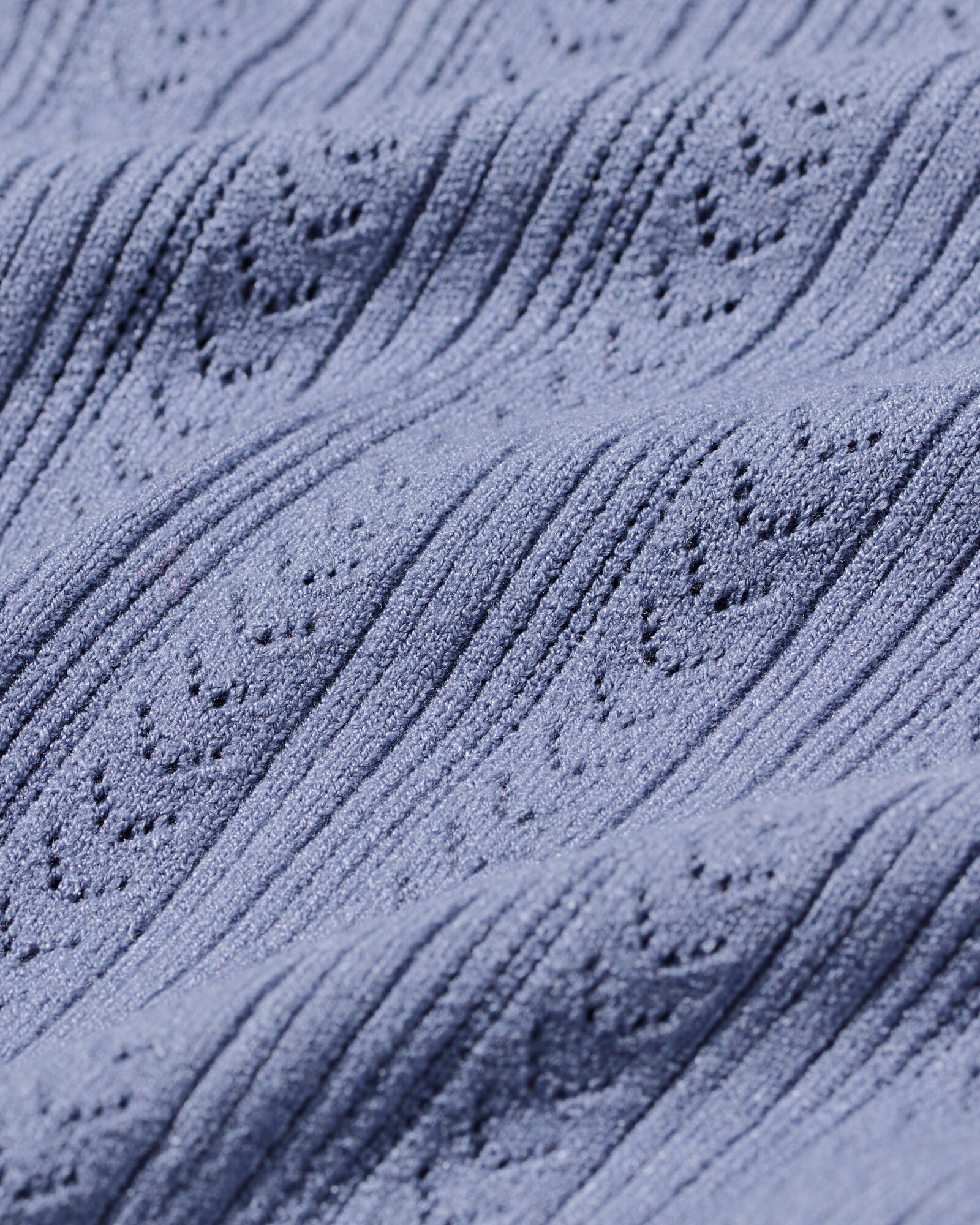 dames T-shirt Charlie pointelle blauw - 36206250BLUE - HEMA