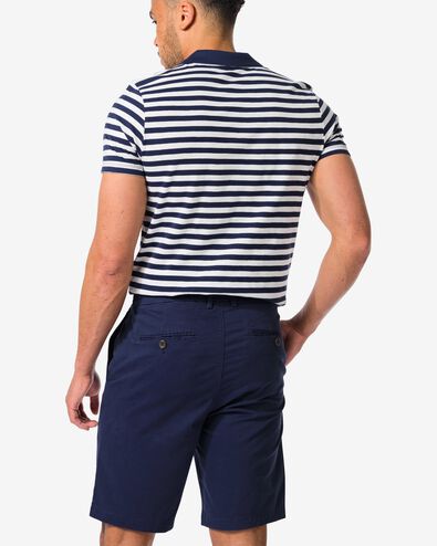 heren chino short donkerblauw donkerblauw - 2114470DARKBLUE - HEMA
