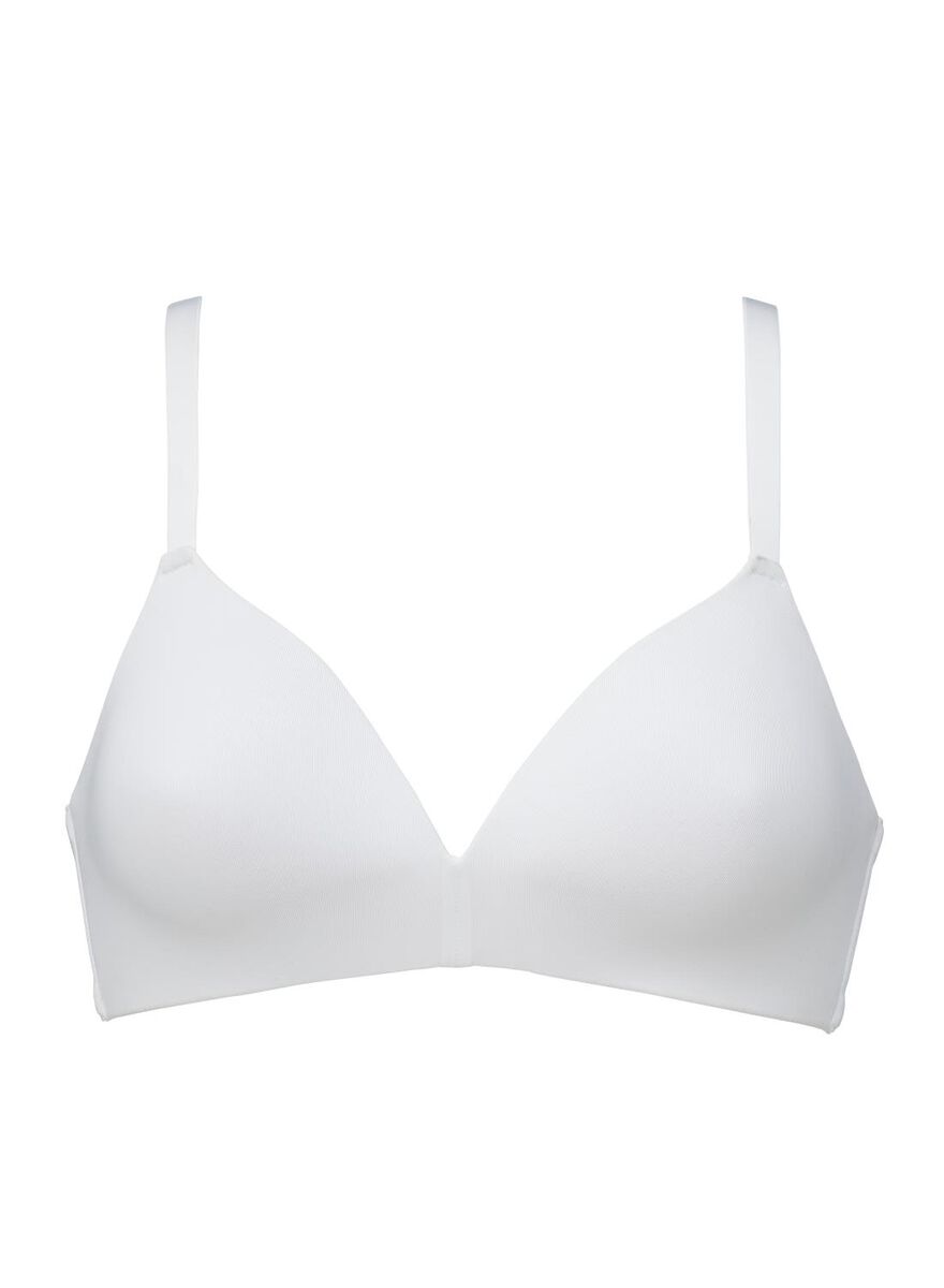 padded bra - support without underwires B-D recycled white - HEMA